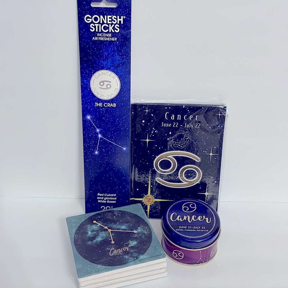 Cancer zodiac candle writing collection